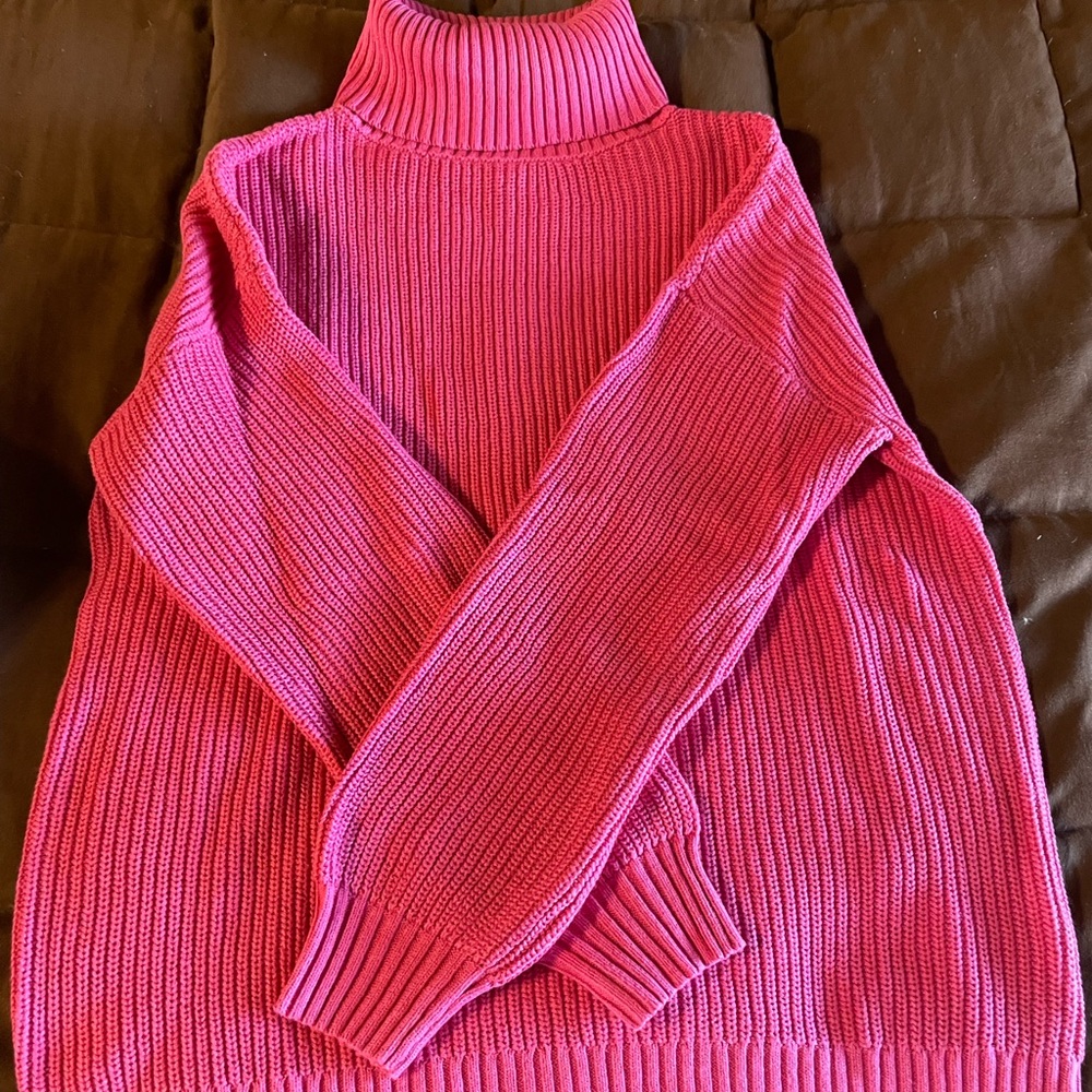 Belle by Kim Gravel pink turtleneck sweater